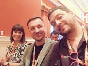 Natallia Kukuruzina, CMO, and Alexander Galtsow, VP Partnership and Communications, feeling happy at Imagine 2015